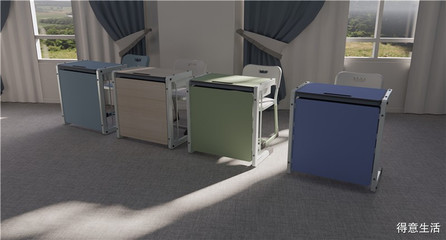 學習休息兩用輔導班課桌椅,課桌三步輕松變床